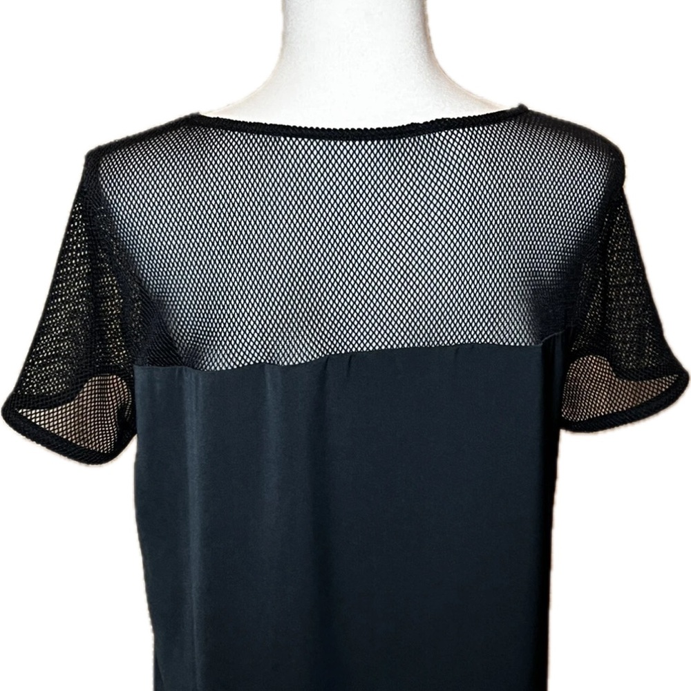 DKNY Womens Sport Mesh-Blocked T-Shirt Dress black size medium - Picture 5 of 7
